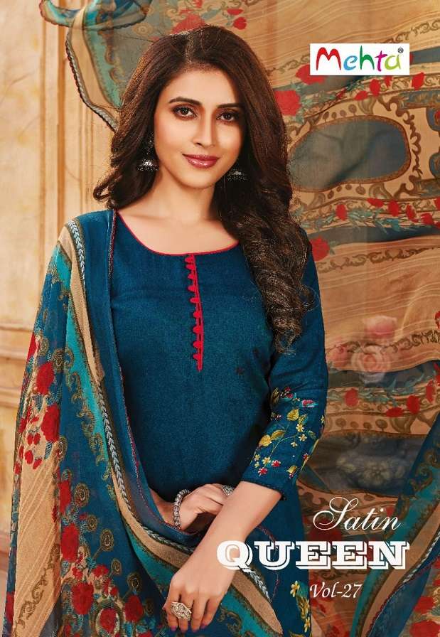 Mehta Satin Queen Vol 27 series 1001-1008 Satin Cotton suit