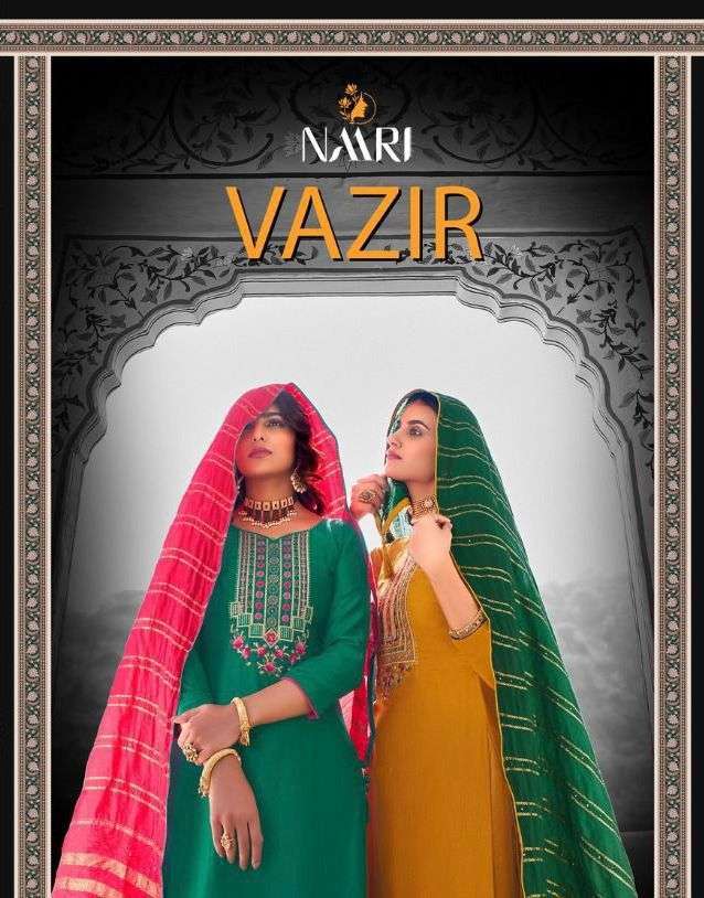 naari vazir series 3101-3106 new nari silk embroidery suit