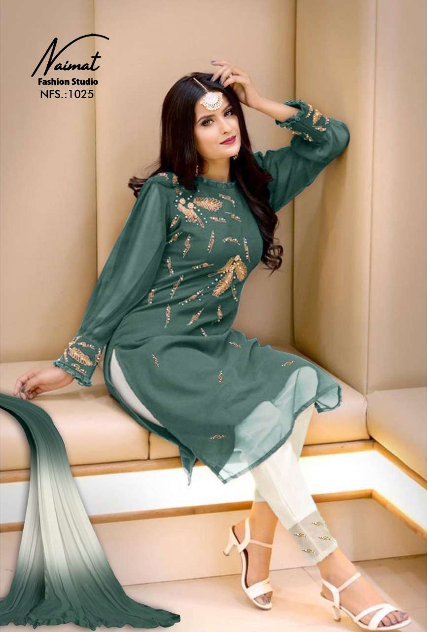 NAIMAT FASHION STUDIO NFS-1025 DESIGNER PURE GEORGETTE SUIT 