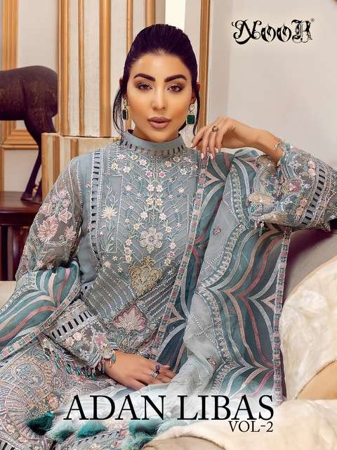 noor adan libas vol-2 series 1800-1802 Georgette suit