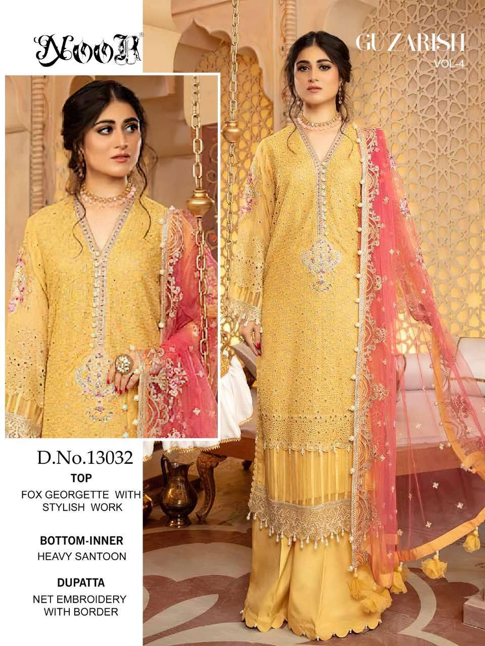noor guzarish vol 4 series 13032-13034 Georgette suit