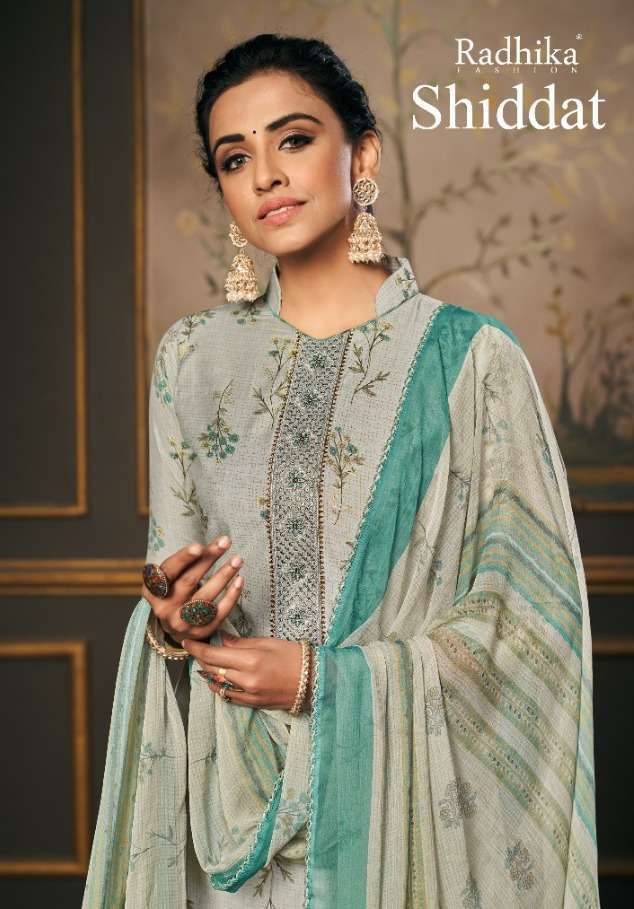 radhika azara shiddat series 14001-14004 pure viscous maslin suit