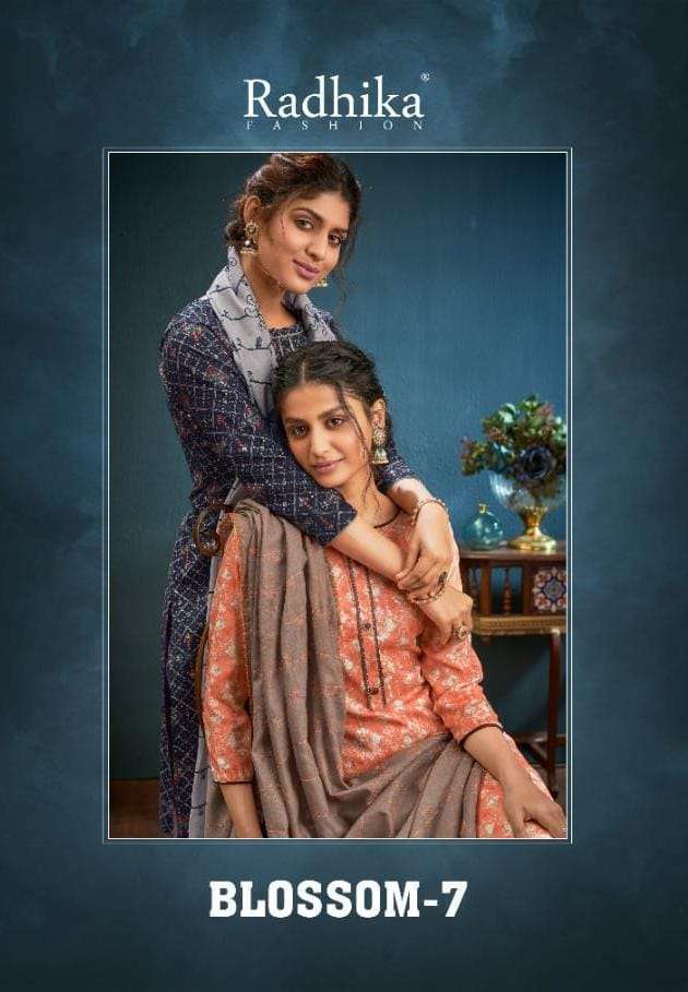 radhika blossom-7 series 13001-13008 blossom cotton print suit 