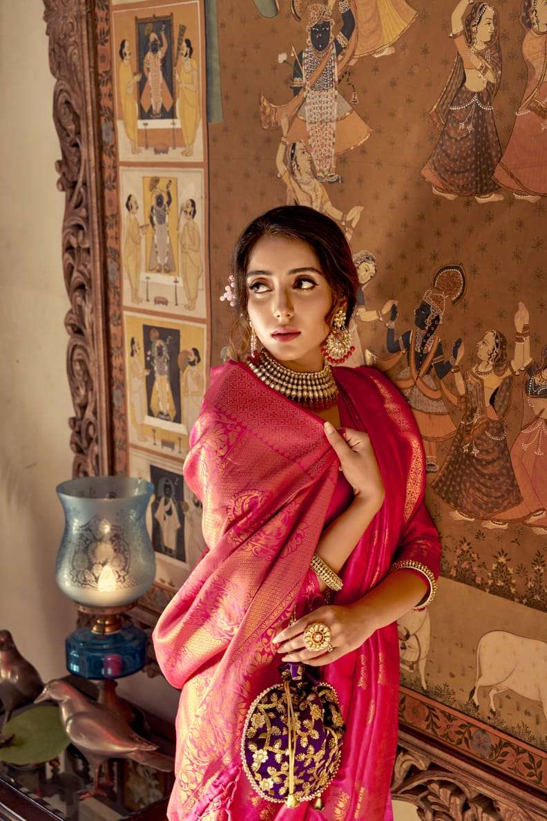 RAJYOG AABHUSHAN DESIGNER SOFT HANDLOOM WEAVING SILK SAREE 