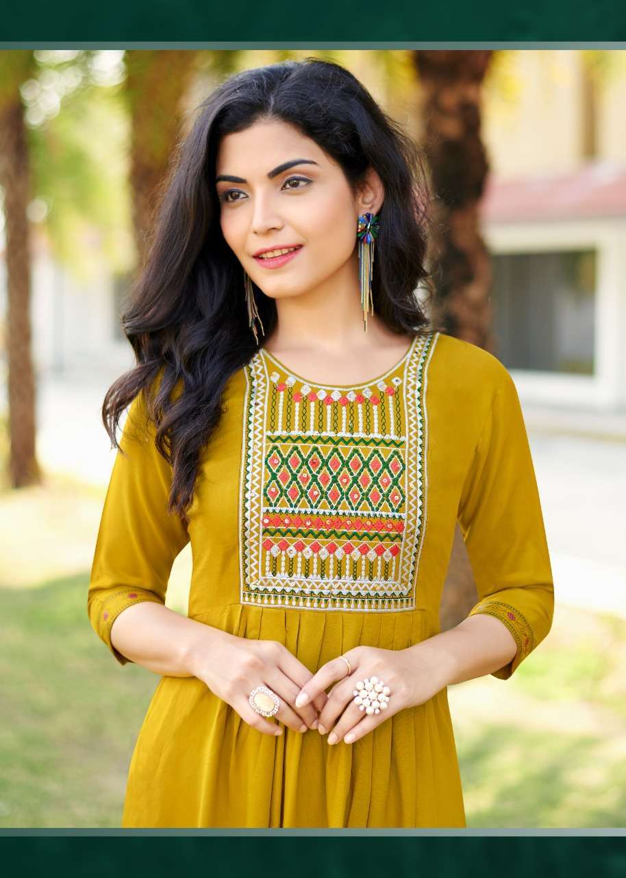 rangjyot maria vol 2 series 2009-2016 14 kg heavy rayon kurti 