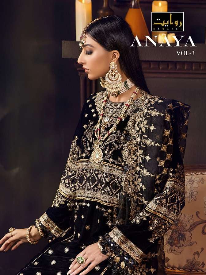 Rawayat Anaya Vol-3 series 1116-1119 Faux Georgette suit