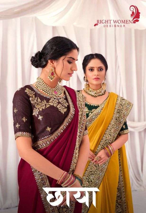 right women designer chhaya series 81571-81578 blooming vichitra saree 