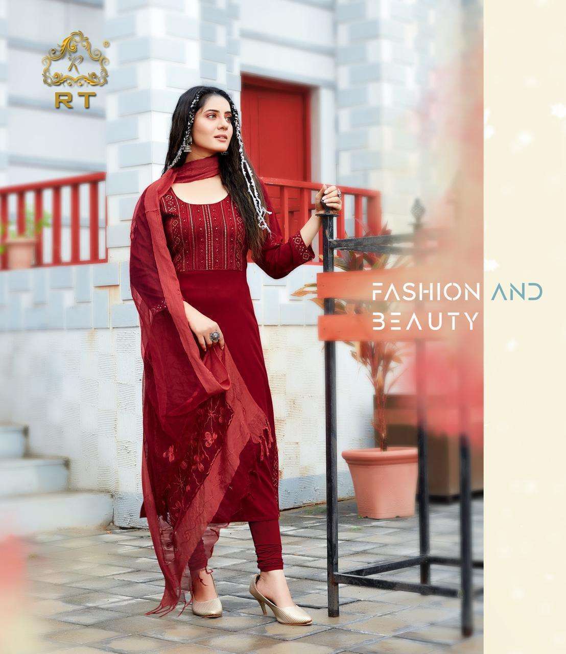 rijiya trends Rim-jhim series 1517-1522 Rayon 14 kg readymade suit 