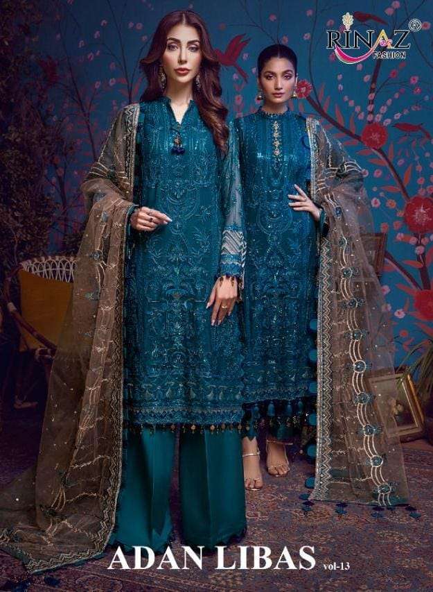 rinaz fashion adan libas vol 13 series 22001-22004 faux georgette suit 