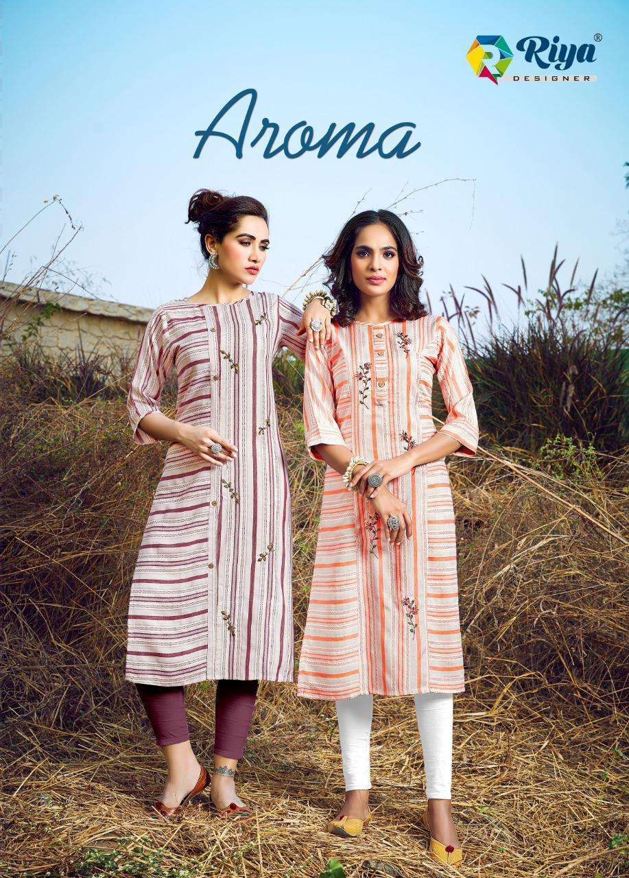 riya designer aroma series 1001-1006 Pure Rayon Cotton kurti