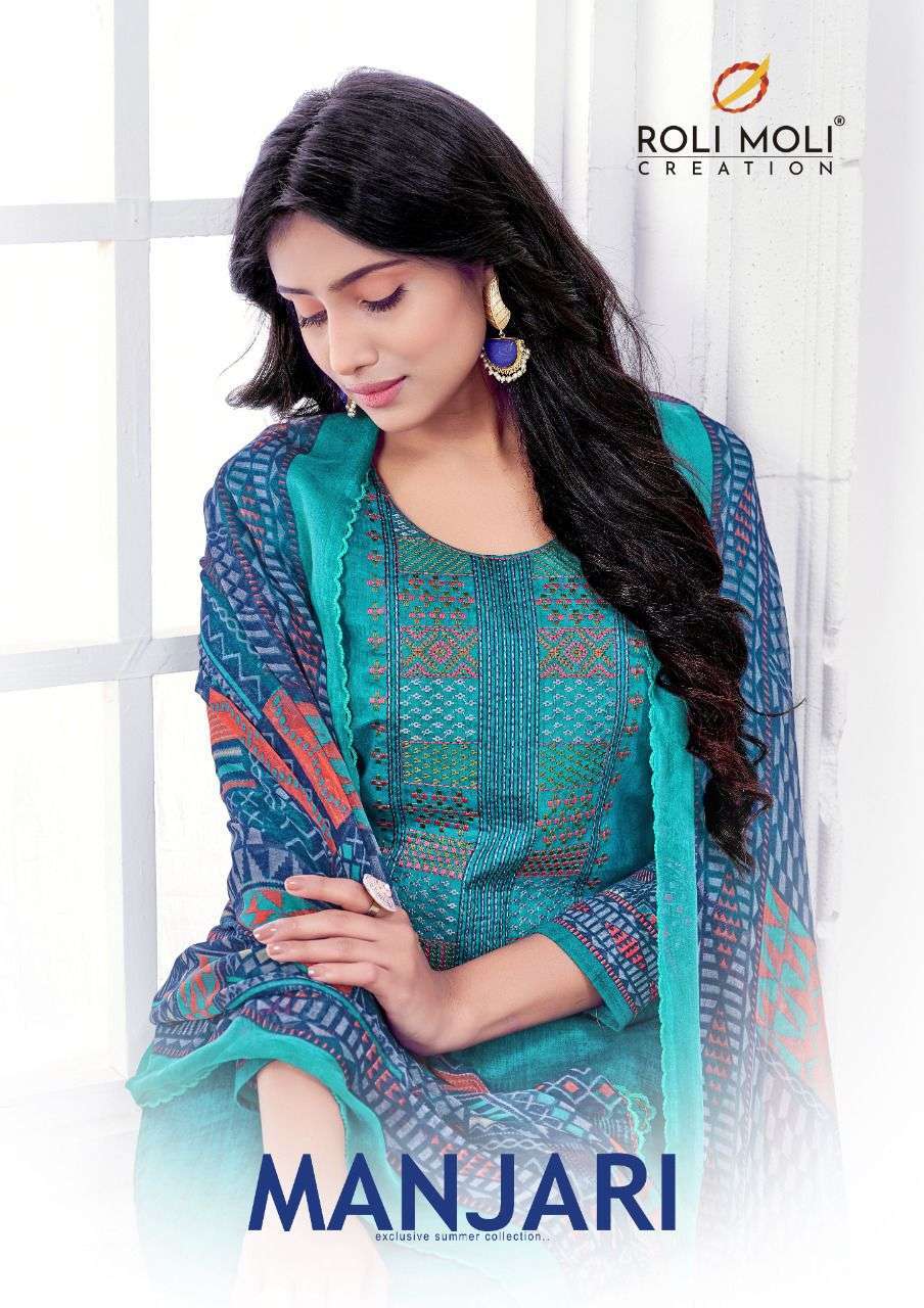 roli moli manjari series 1001-1008 jam cotton suit 
