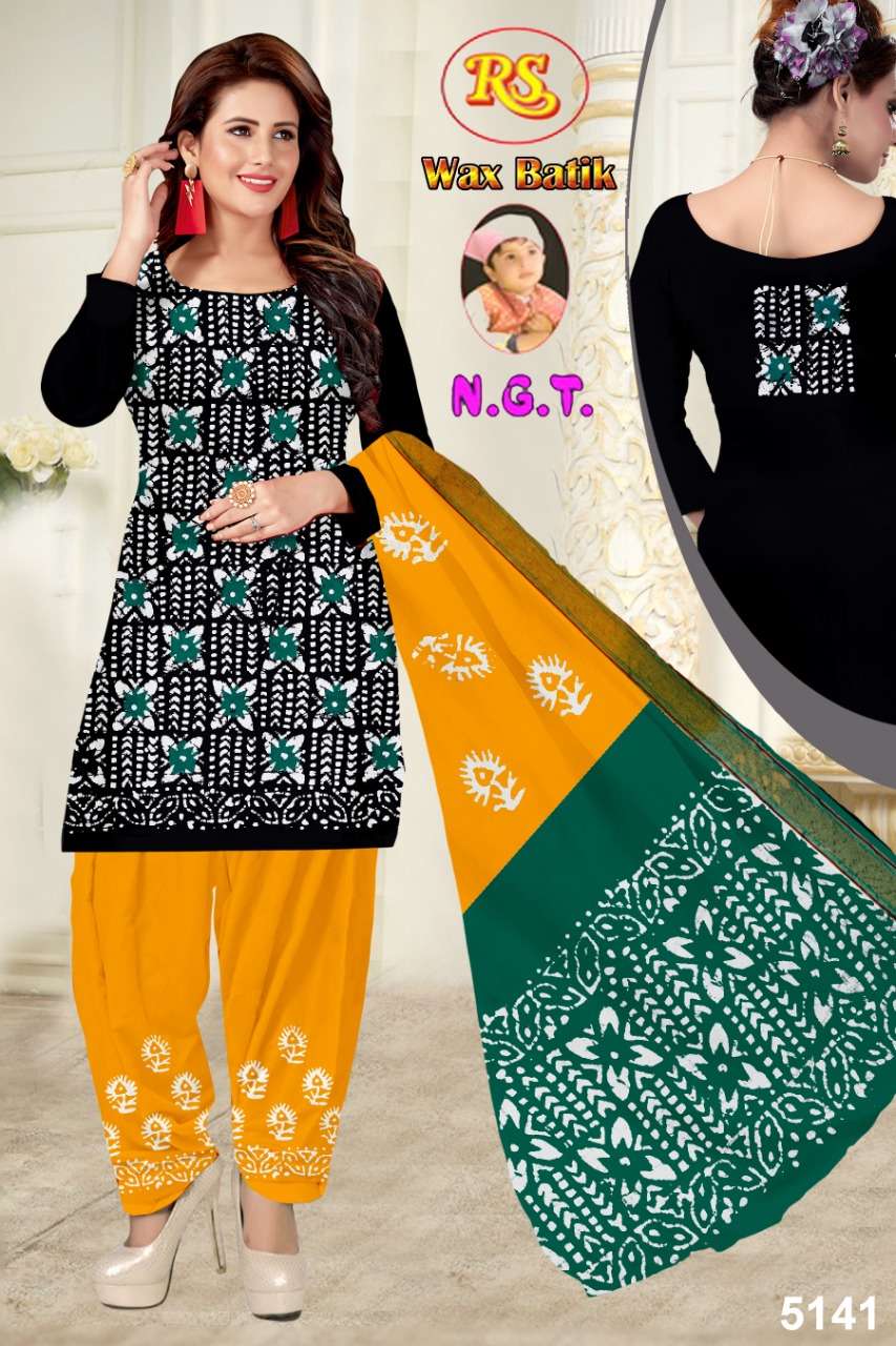 RS Wax Batik N.G.T series 5134-5146 Cotton Wax Batik suit