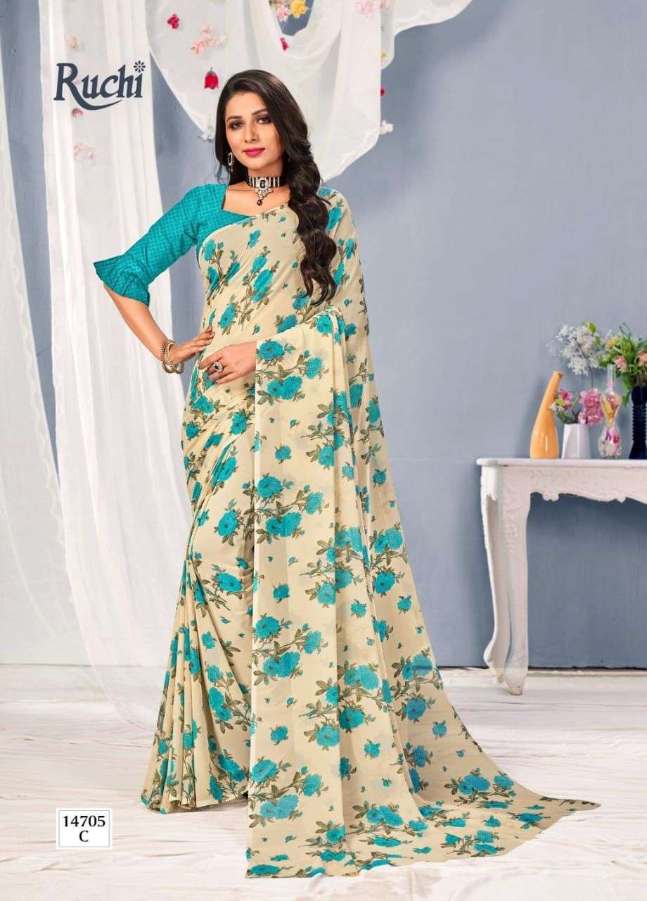 ruchi soft georgette vol 2 series 14701-14705 soft georgette saree