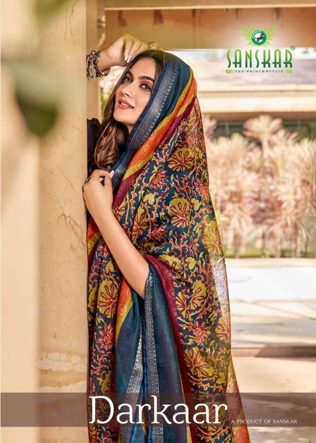 sanskar tex print darkaar series 11001-11008 silk saree