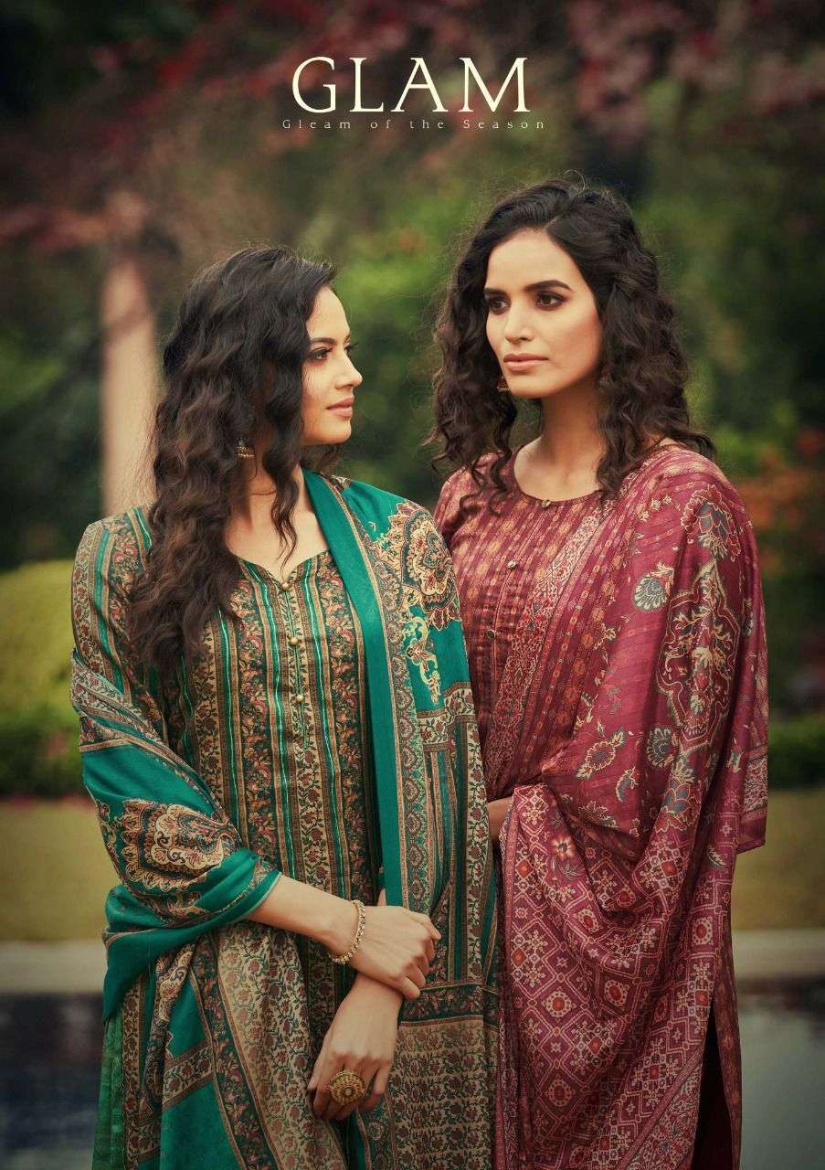 sargam glam series 271001-271006 pure tussar silk suit 