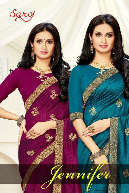 saroj jennifer series 1501-1506 Vichitra Silk saree