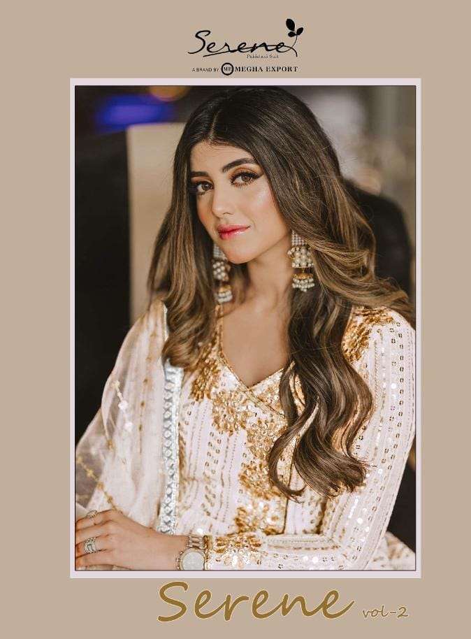 serene vol 2 series s-31 faux georgette embroidered suit 
