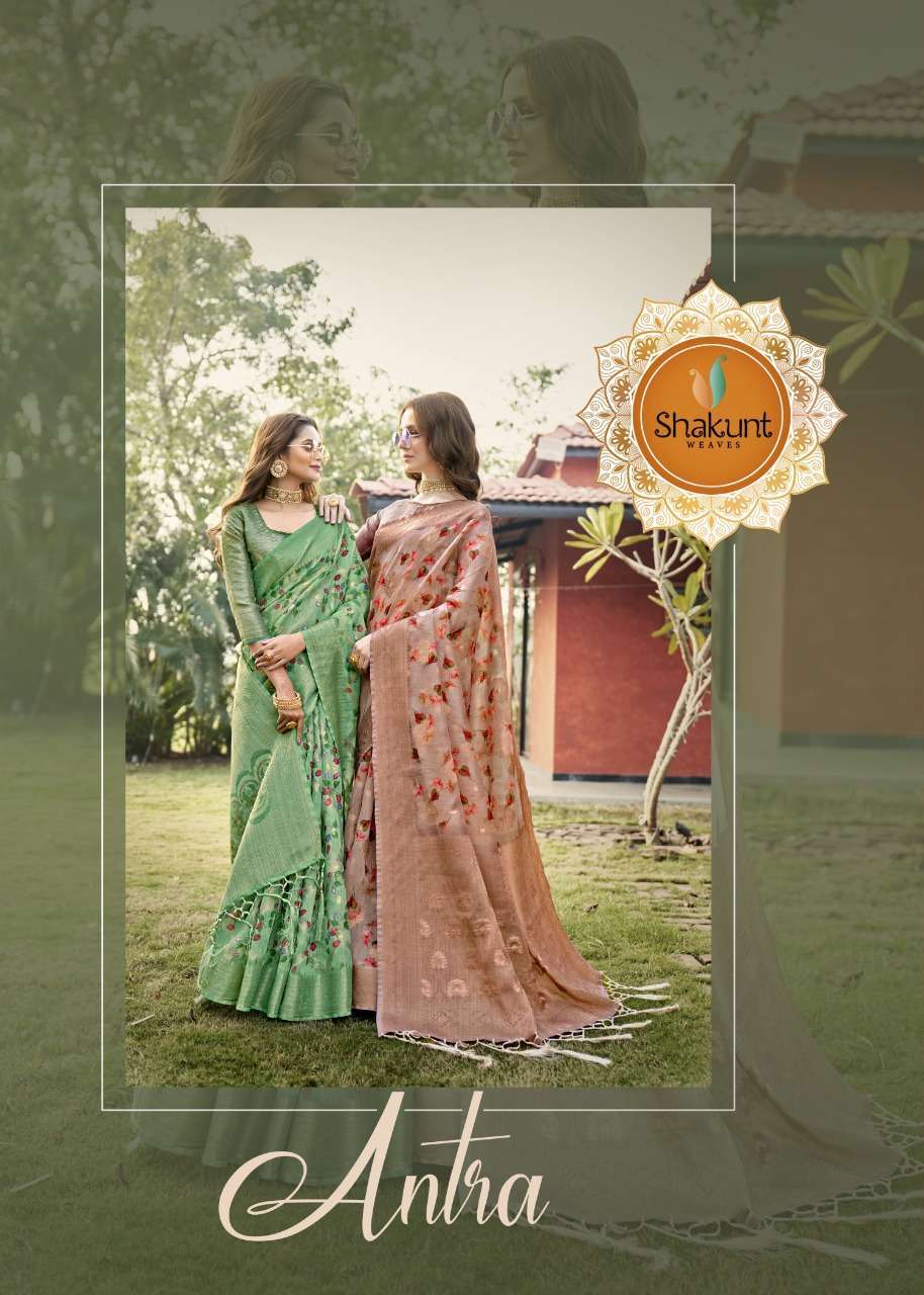 shakunt antra series 14071-14076 digital art silk saree