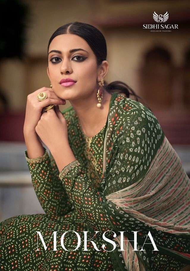 siddhi sagar moksha series 1001-1008 muslin silk digital print suit