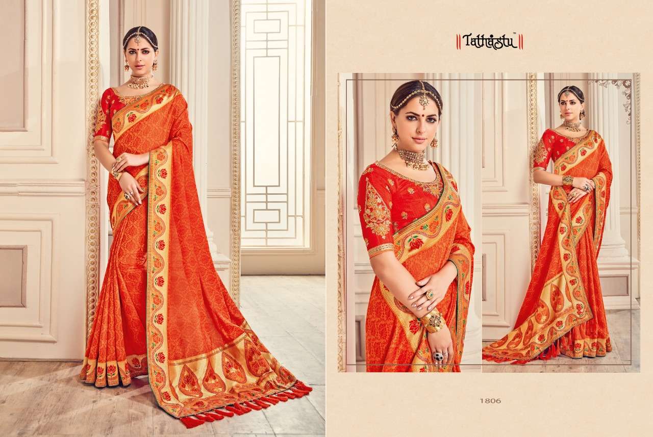 TATHASTU DESIGNER SILK MATERIAL SAREE 