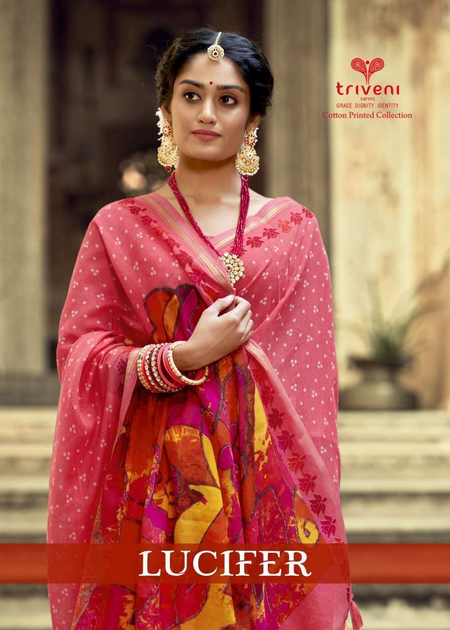 triveni lucifer series 14271-14278  Cotton Printed saree