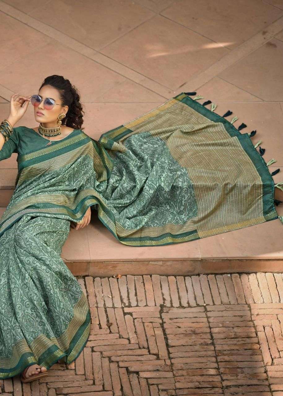 TRIVENI SAREE DESIGNER COTTON SILK SAREE 