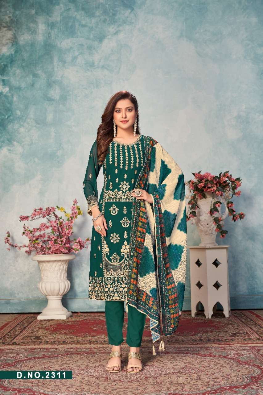 twisha vol 23 series 2311-2314 faux georgette suit 