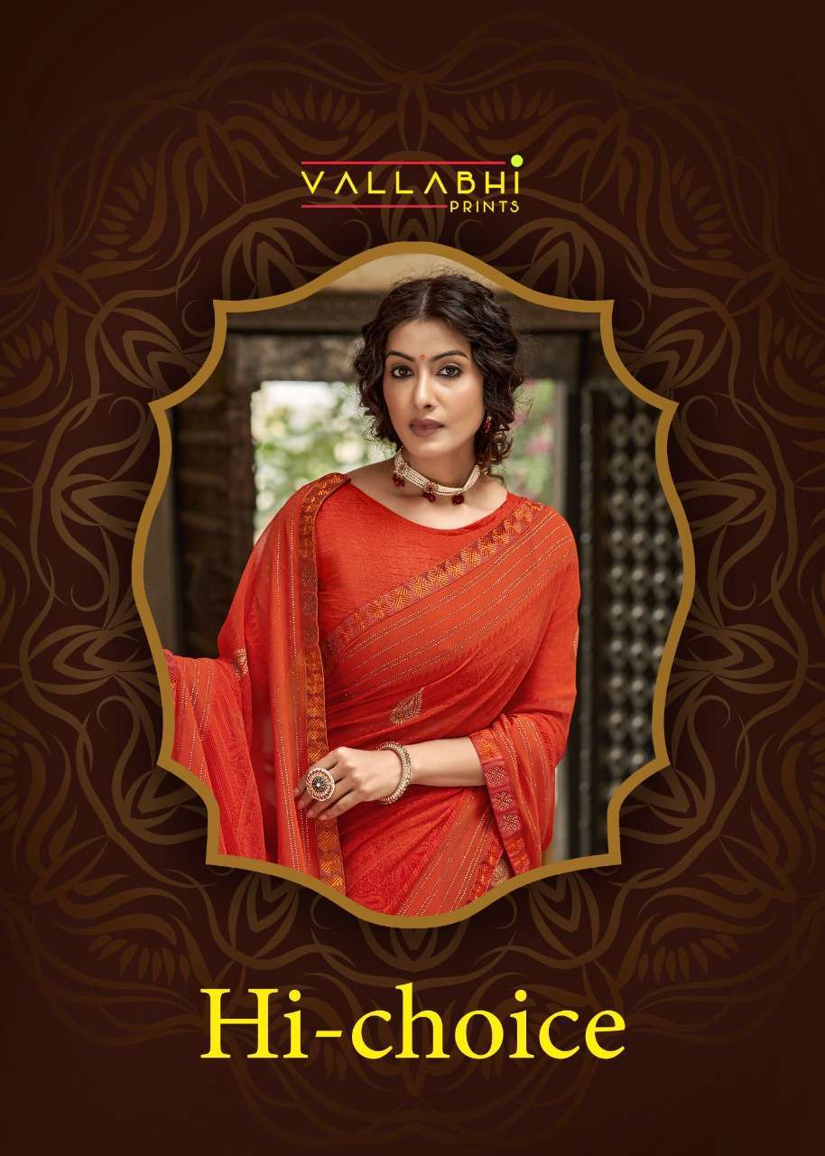 vallabhi hi-choice series 14781-14788 georgette print saree
