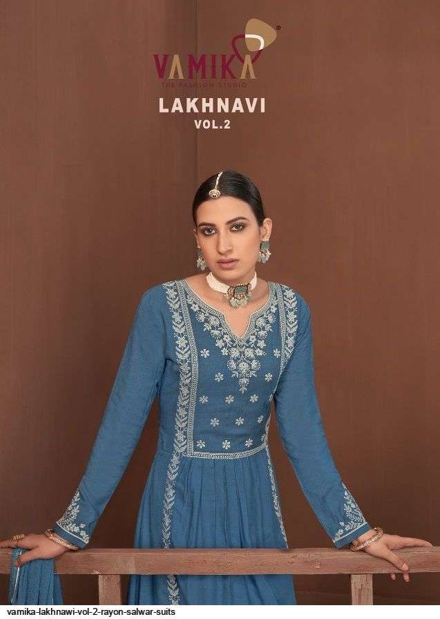 vamika lakhnawi vol 2 series 1007-1012 14kg rayon readymade suit 