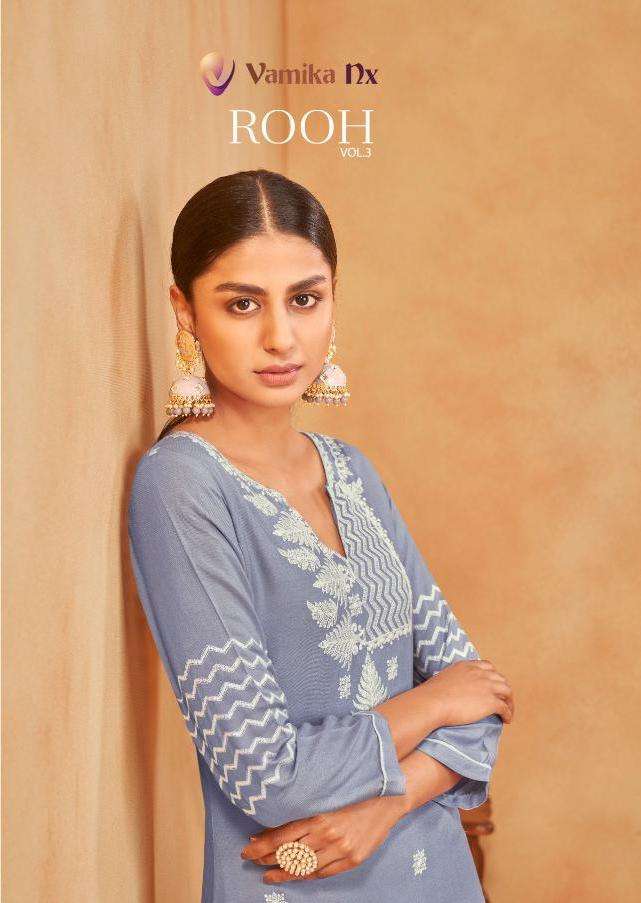 vamika nx rooh vol 3 series 1112-1117 pure rayon viscose kurti 