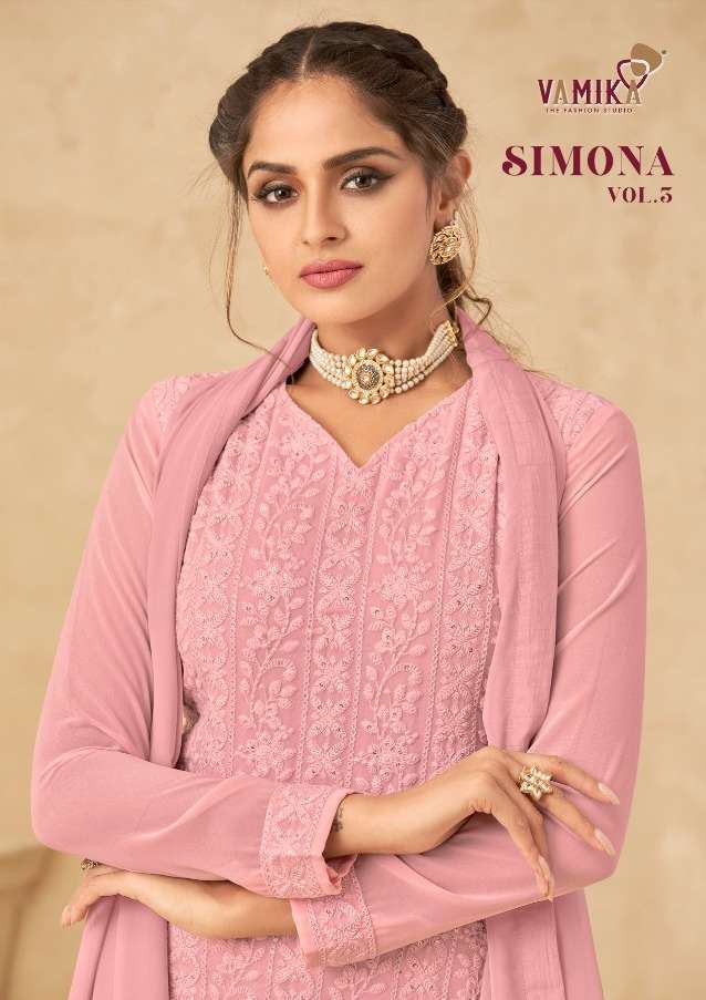 vamika simona vol 3 series 41012-41017 faux georgette readymade suit 
