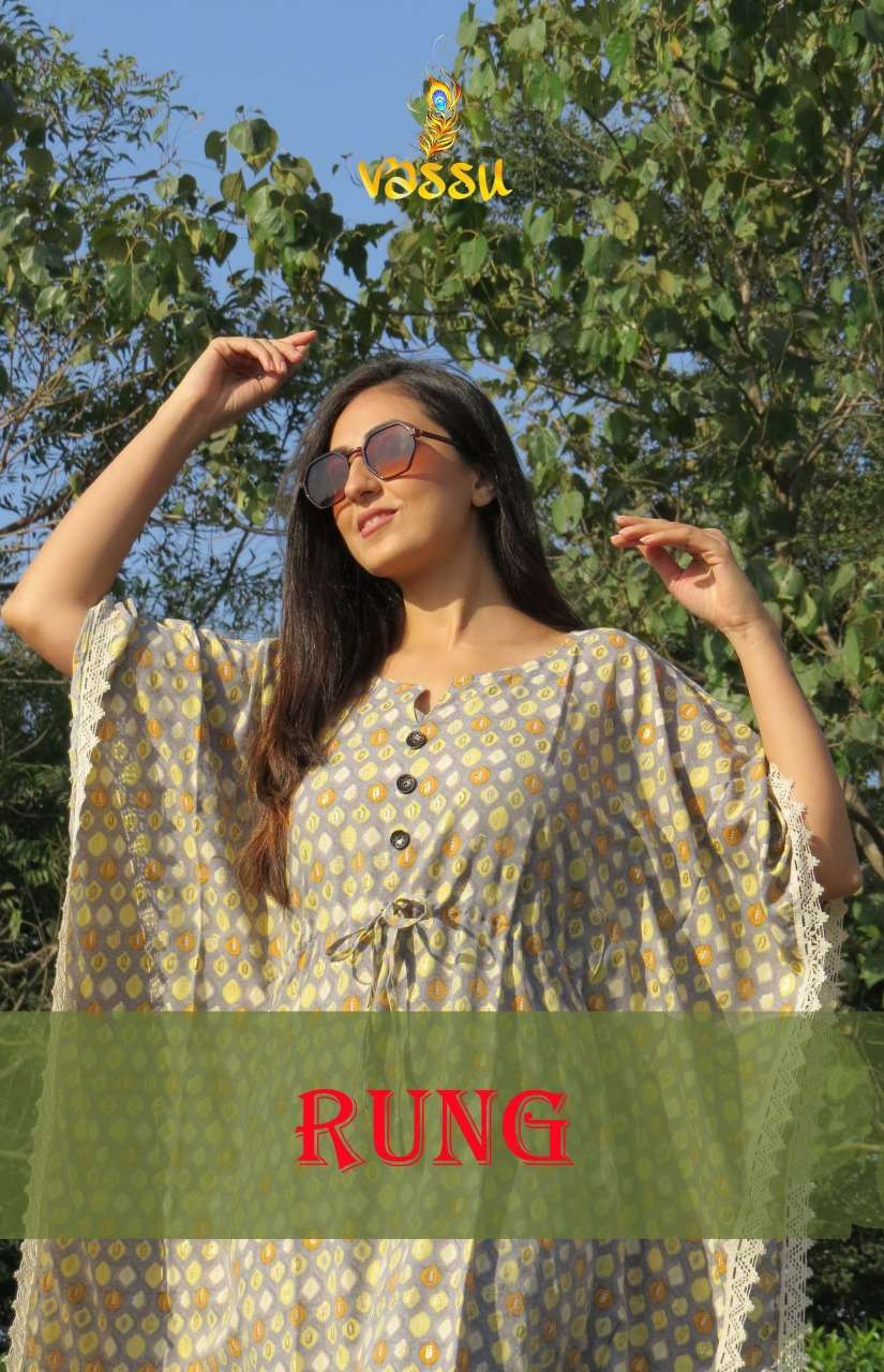 Vassu Rung Heavy Muslin Kaftan Summer Collection 
