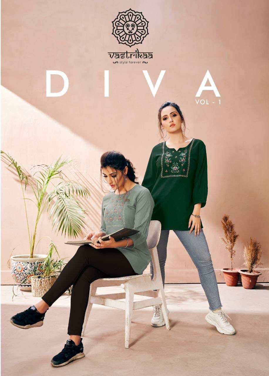 vastrikaa diva vol-1 series 139-146 Rayon Two Tone Slub short tops