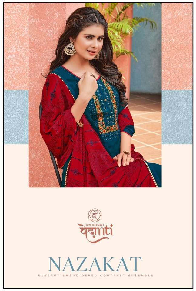 vedanti nazakat silk series 81-84  Parampara Silk suit