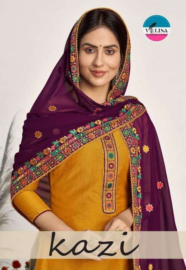 velisa kazi series 2701-2704 Pure Parampara silk suit