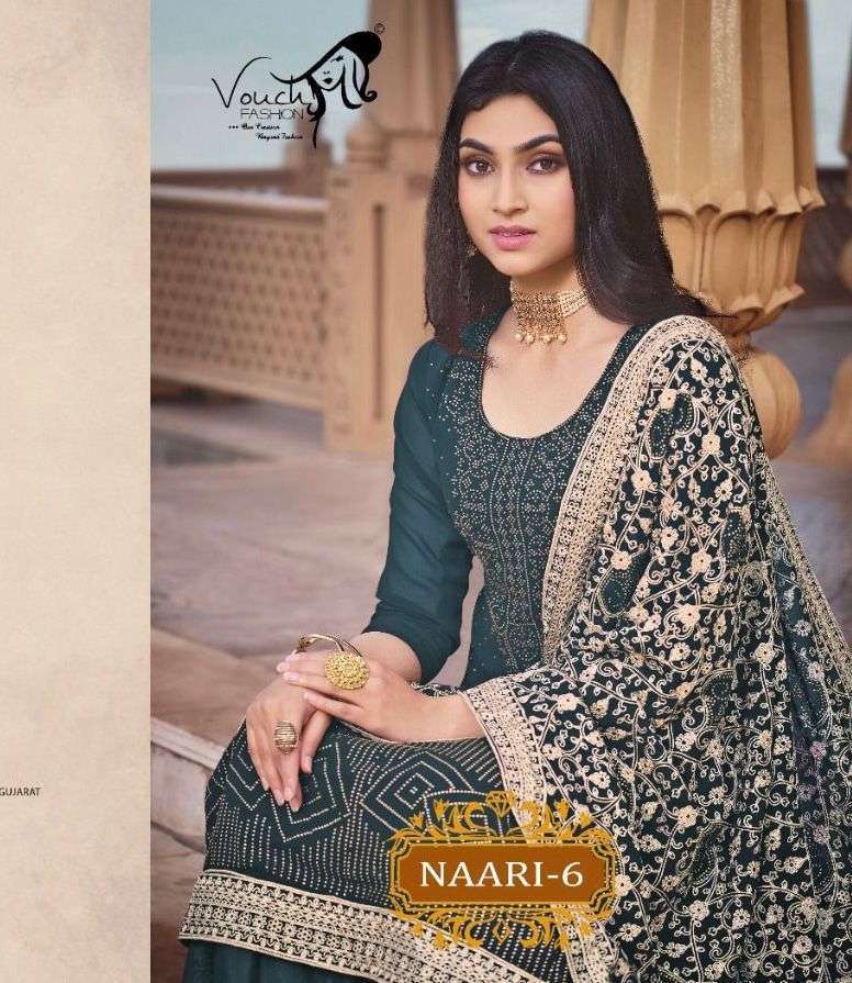 vouch naari vol 6 series 6001-6006 georgette suit 
