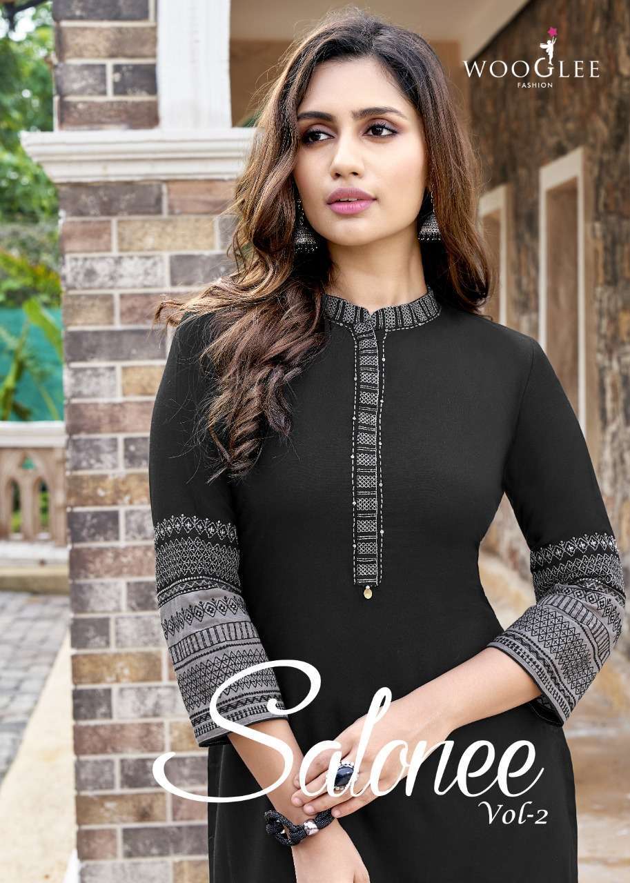 wooglee salonee vol 2 series 3007-3012 heavy rayon kurti 