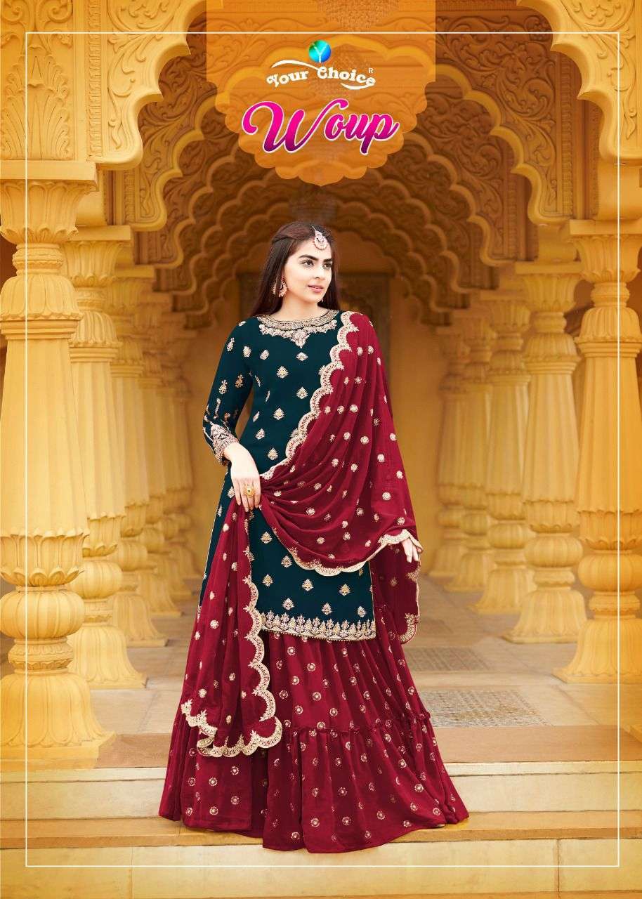your choice woup series 3956-3959 blooming georgette suit 