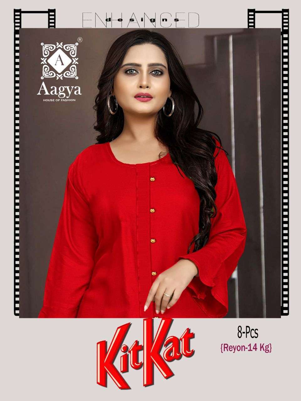 aagya Kitkat series 01-08 Rayon 14 Kg kurti