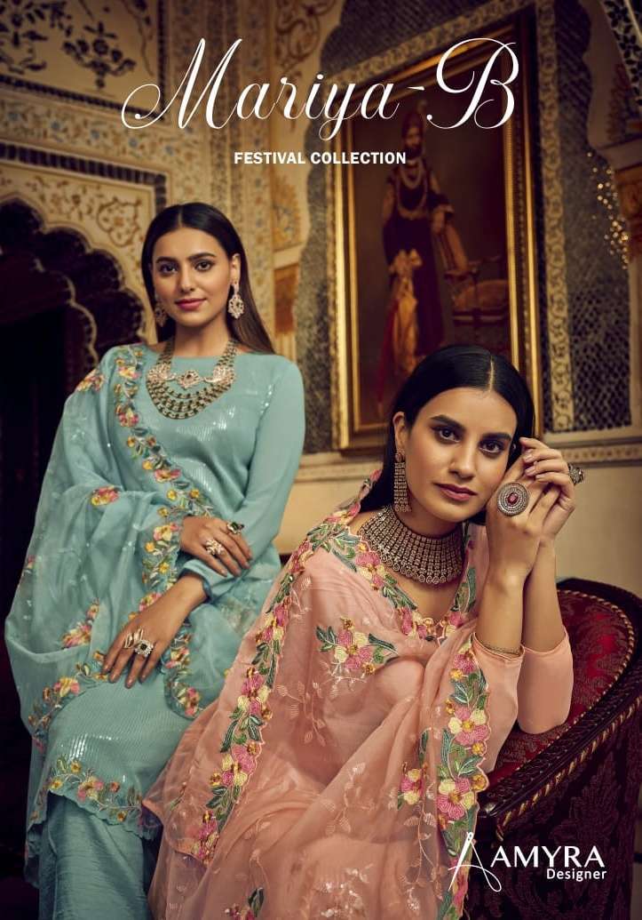 amyra mariya b festival collection series 201-204 heavy georgette suit 