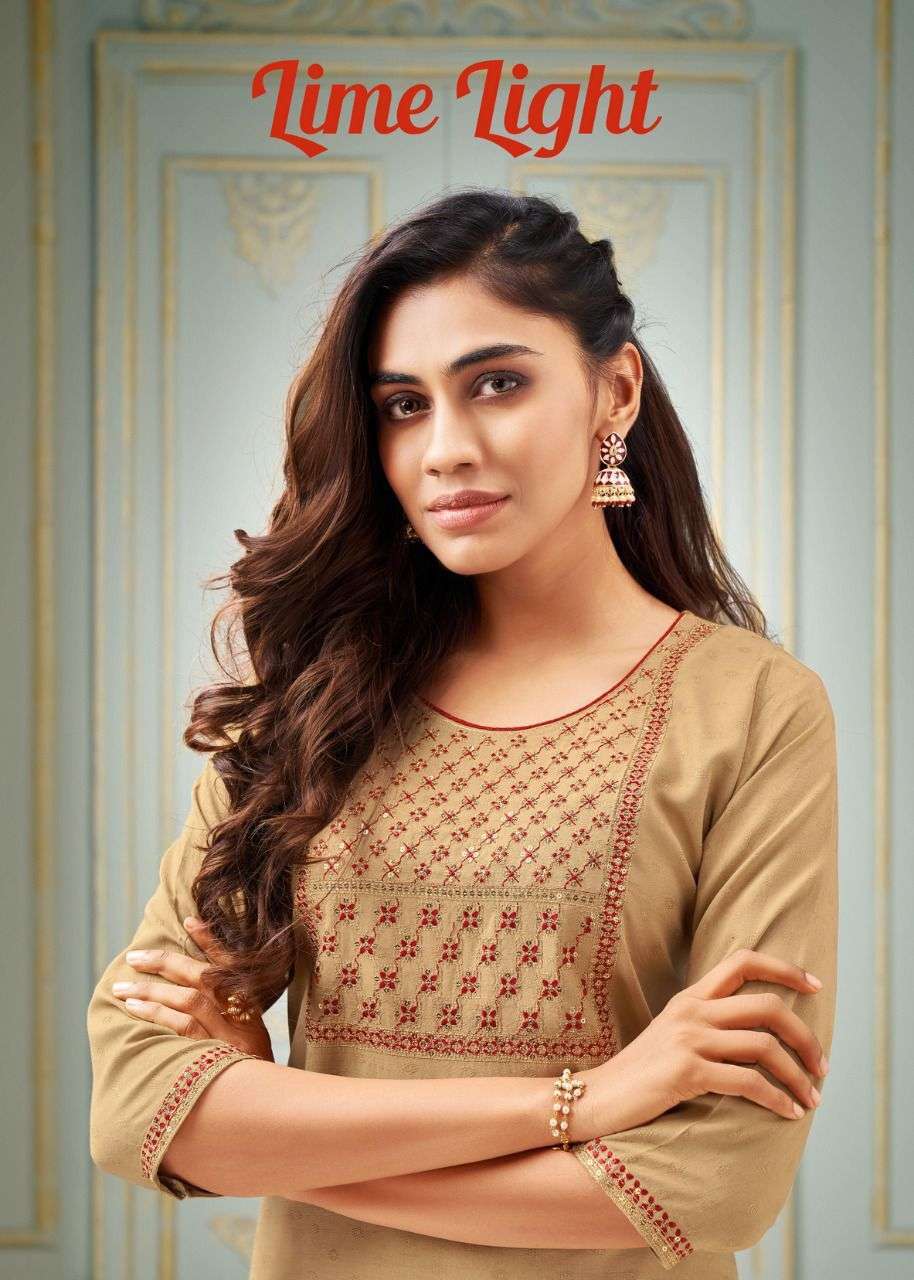 artio lime light series 30000-30005 heavy rayon jacquard kurti