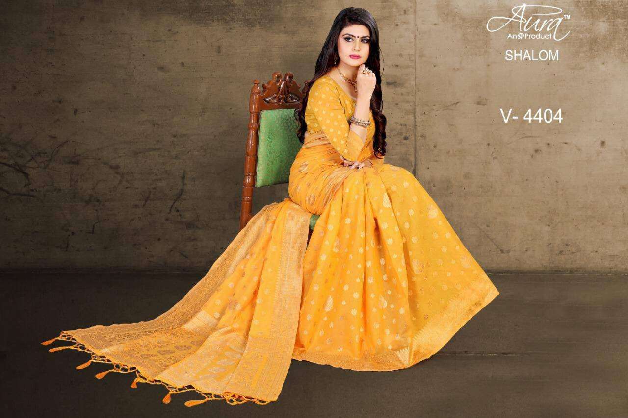 aura shalom series 4401-4404 Chanderi Cotton saree