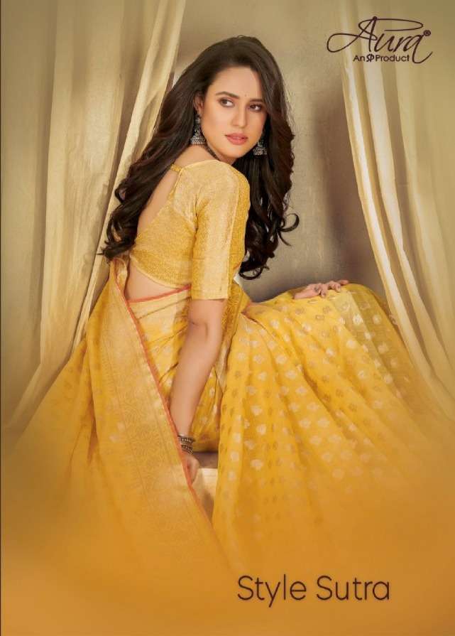 aura style sutra series 27001-27006 Chanderi Cotton saree