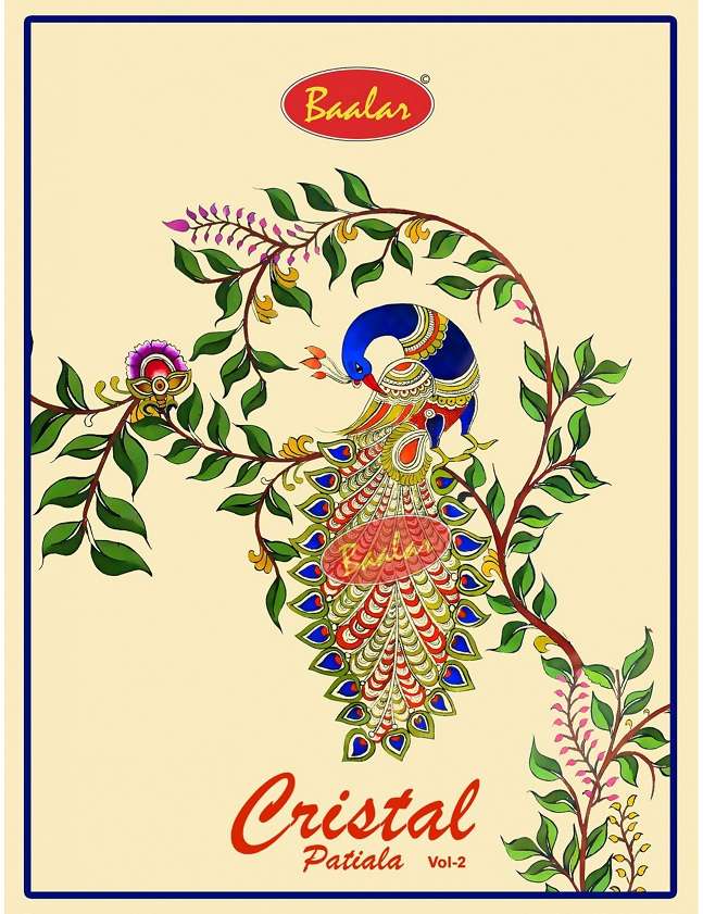 Baalar Cristal Patiala Vol-2 series 1161-1175 pure cotton suit