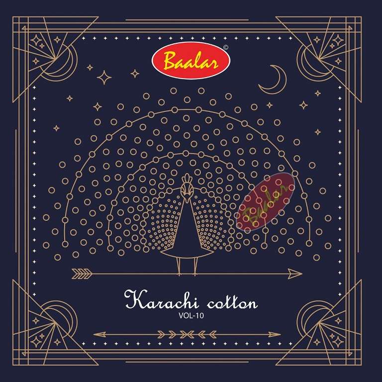 Baalar Karachi Vol-10 series 10001-10010 heavy lawn cotton suit