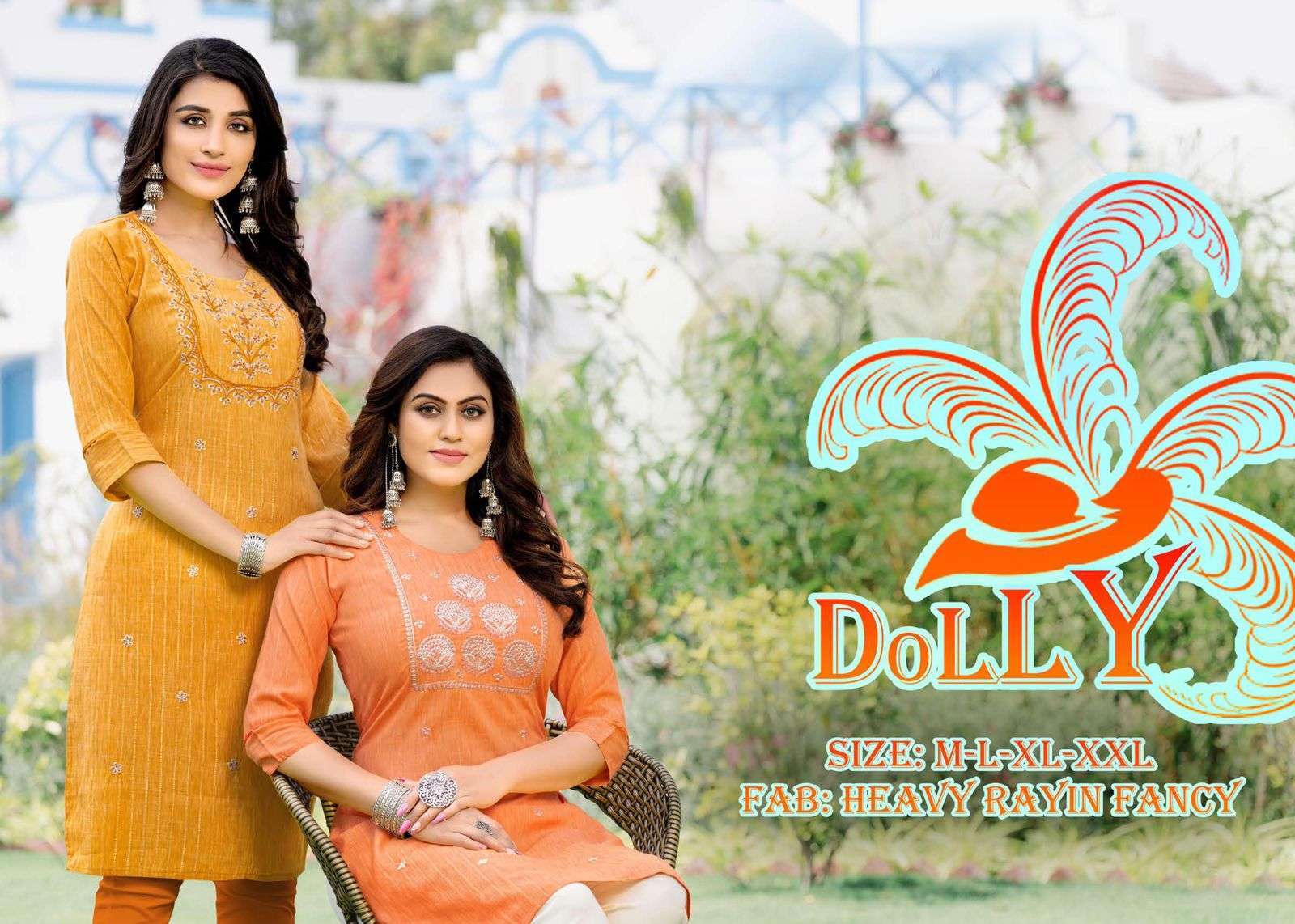 beauty queen dolly series 101-107 heavy rayon kurti 