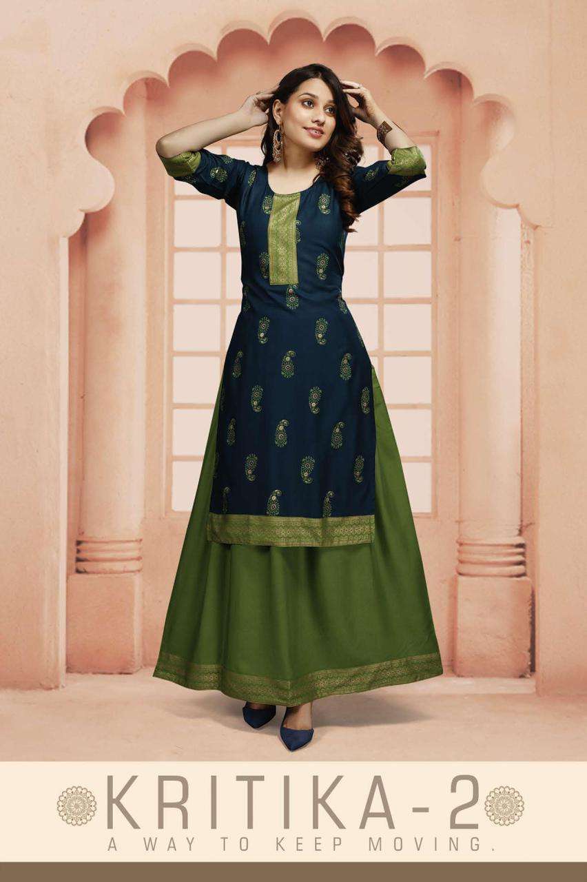 beauty queen kritika vol-2 series 1001-1008 rayon kurti 