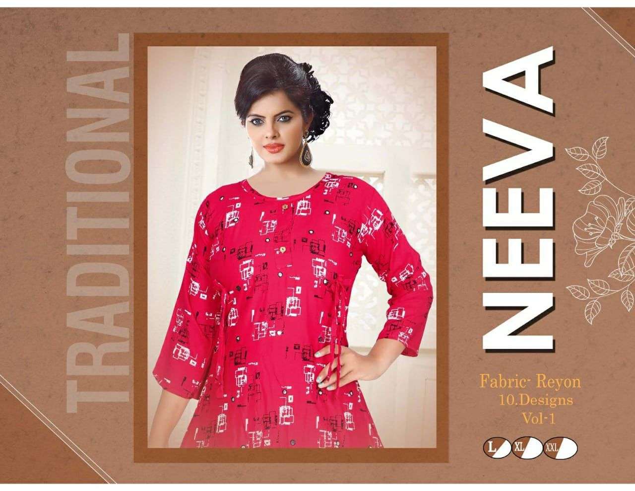 beauty queen neeva series 001-010 odp rayon prints kurti 