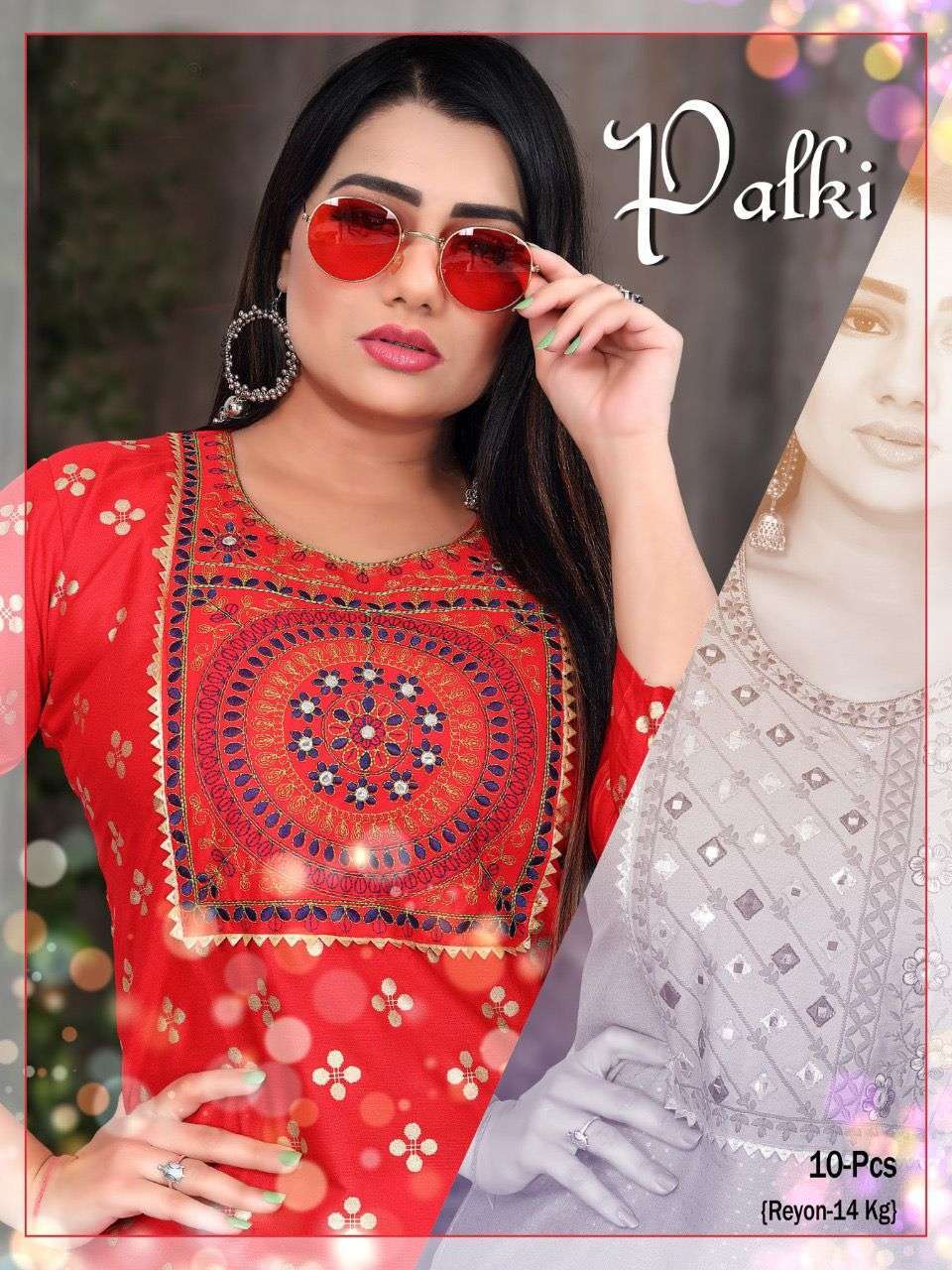 beauty queen palki series 01-10 Rayon Block kurti