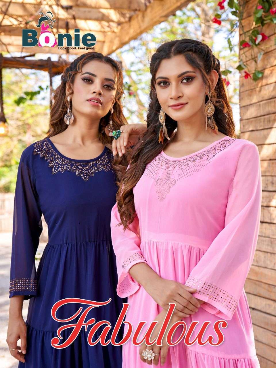 bonie fabulous series 1001-1006 georgette kurti 